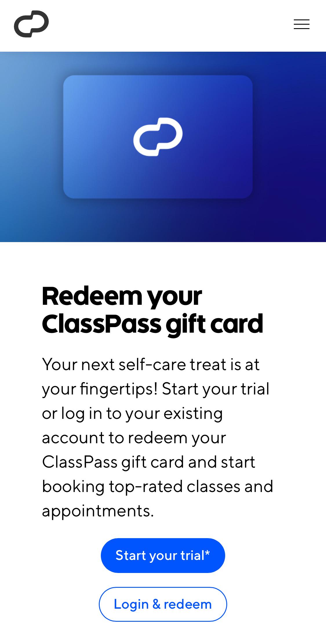 Canada - C$300 ClassPass Gift Card